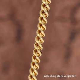 trendor 28945 Men's Necklace Gold-Plated 925 Silver Curb Chain For Pendants