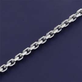 trendor 21000 Silberkette für Damen und Herren 925 Diamantierte Ankerkette