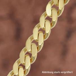 trendor 21046 Curb Chain Necklace for Women and Men Gold-Plated Silver 5.4 mm