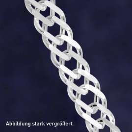 trendor 21040 Armband für Damen und Herren 925 Silber Zwillingspanzer 3,9 mm