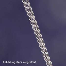 trendor 21082 Fine Curb Chain 925 Silver Rhodium-Plated Necklace 1.1 mm