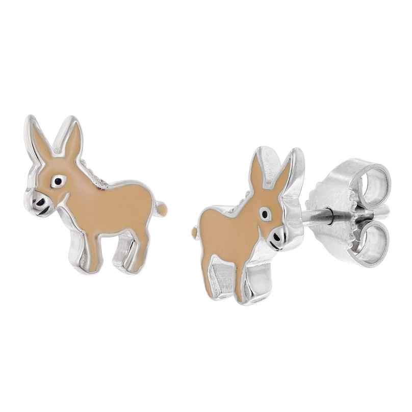 trendor 21096 Kid's Stud Earrings Donkey 925 Silver 4262551210963