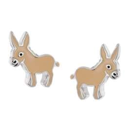 trendor 21096 Kid's Stud Earrings Donkey 925 Silver
