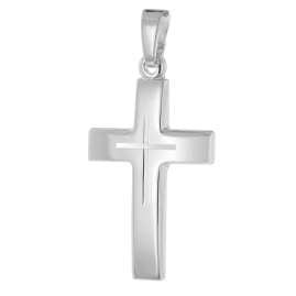 trendor 21168 Halskette mit Kreuz-Anhänger für Damen und Jugend 925 Silber