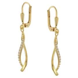 trendor 21202 Women's Drop Earrings Gold Plated 925 Sterling Silver