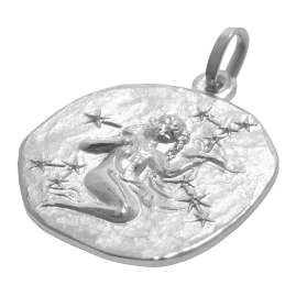trendor 21218-09 Virgo Zodiac Sign 925 Silver Pendant Ø 16 mm