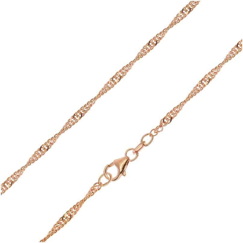 trendor 21234 Damen-Halskette 925 Silber Rosé Vergoldet Singapur-Collier