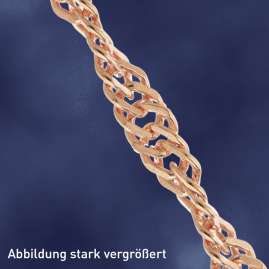 trendor 21233 Fußkette 925 Silber Rosé Vergoldet Singapur-Muster Breite 2,4 mm