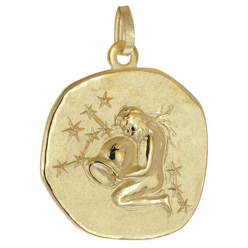 trendor 21300-02 Anhänger Sternzeichen Wassermann 925 Silber Vergoldet Ø 20 mm 4262551212998