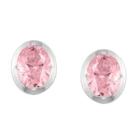 trendor 21340-09 Damen-Ohrringe 925 Silber Ohrstecker Zirkonia Pink