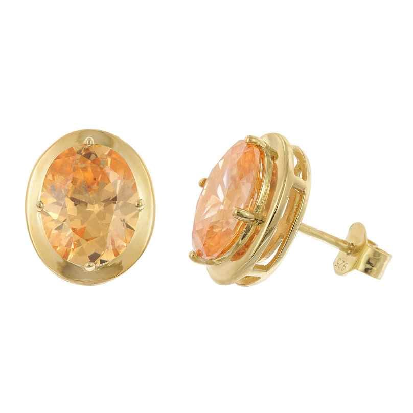 trendor 70-1052-17 Women's Earrings Gold-Plated 925 Silver Cubic Zirconia 4262551213520