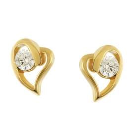 trendor 21412-01 Damenohrstecker 925 Silber Vergoldet Zirkonia