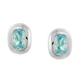 trendor AC8946-02 Women's Earrings 925 Silver Cubic Zirconia Aquamarine Blue