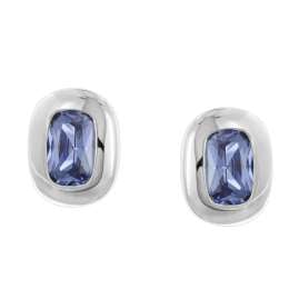 trendor 21440-06 Women's Stud Earrings Silver with Tanzanite Blue Zirconia