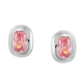 trendor 21440-09 Women's Stud Earrings 925 Silver Pink Cubic Zirconia