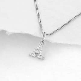 trendor 21270-A Buchstaben-Anhänger A 925 Silber Rhodiniert