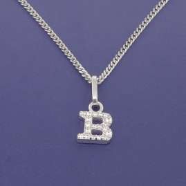 trendor 21270-B Buchstaben-Anhänger B 925 Silber Rhodiniert