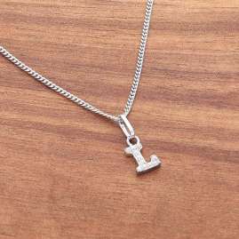 trendor 21270-L Letter L Pendant Rhodium Plated 925 Silver