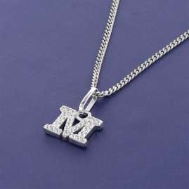 trendor 21270-M Buchstaben-Anhänger M 925 Silber Rhodiniert