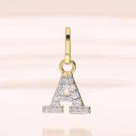 trendor 21284-A Buchstaben-Anhänger A 925 Silber Vergoldet