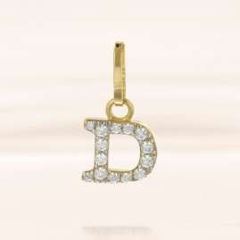 trendor 21284-D Letter D Pendant Gold Plated 925 Silver