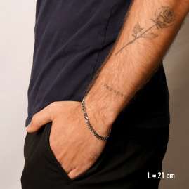 trendor 21042 Herren-Armband 925 Silber Massiv Panzerkette Breite 5,4 mm