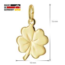 trendor 21552 Kinderschmuck Anhänger Kleeblatt 925 Silber Vergoldet