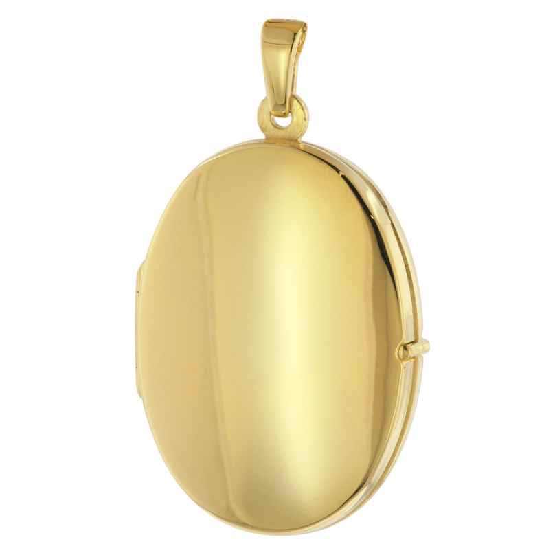 trendor 21555 Medaillon Anhänger Oval 925 Silber Vergoldet 26 x 19 mm 4262551215555