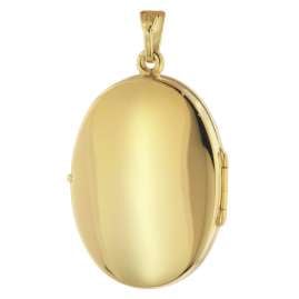 trendor 21555 Locket Pendant Oval Gold Plated 925 Sterling Silver 26 x 19 mm