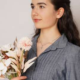 trendor 21557 Cross Pendant for Women and Young People 925 Silver 21 x 14 mm