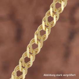 trendor 21038 Bracelet Gold Plated 925 Sterling Silver Twin Curb Link 3.9 mm