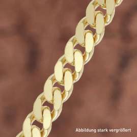 trendor 21044 Herren-Armband 925 Silber Goldplattiert Panzerarmband 5,4 mm