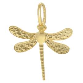 trendor 21564 Damen-Halskette mit Anhänger Libelle 925 Silber Vergoldet