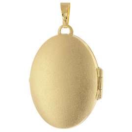 trendor 21570 Ovaler Medaillon-Anhänger Paisley Gold auf 925 Silber 31x23 mm