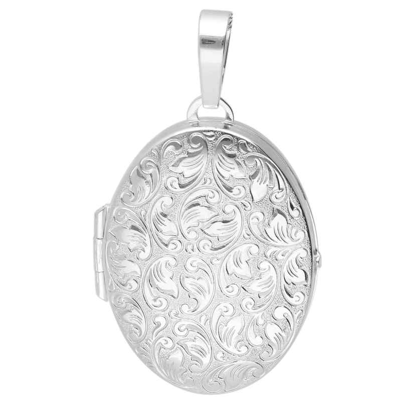 trendor 21571 Medaillon Anhänger 925 Sterlingsilber Oval 31x23 mm 4262551215715