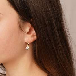 trendor 21559 Mädchen-Ohrringe Einhorn 925 Silber Vergoldet Ohrhänger