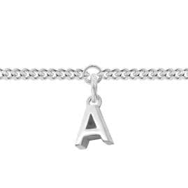trendor 21590-A Girls Bracelet with Letter A Rhodium Plated 925 Silver