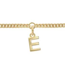trendor 21602-E Girls' Bracelet with Letter E Gold Plated 925 Silver