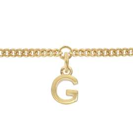 trendor 21602-A Girls' Bracelet with Letter G Gold Plated 925 Silver
