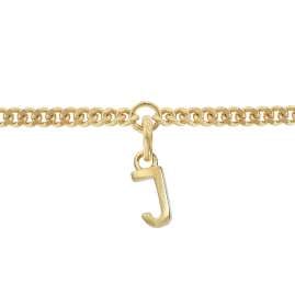 trendor 21602-J Mädchen-Armband mit Buchstabe J 925 Silber Vergoldet