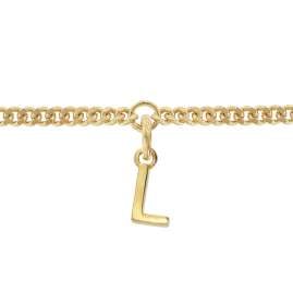trendor 21602-L Girls' Bracelet with Letter L Gold Plated 925 Silver