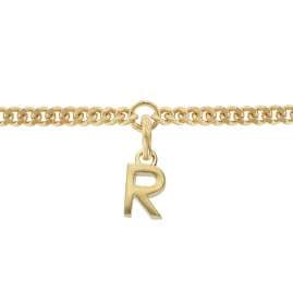 trendor 21602-R Girls' Bracelet with Letter R Gold Plated 925 Silver