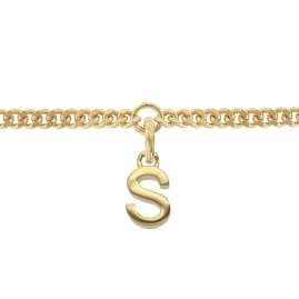 trendor 21602-S Mädchen-Armband mit Buchstabe S 925 Silber Vergoldet