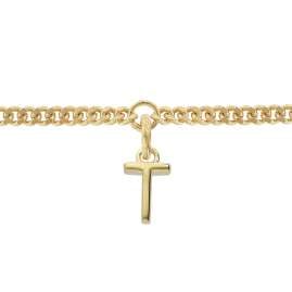 trendor 21602-T Mädchen-Armband mit Buchstabe T 925 Silber Vergoldet