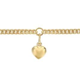 trendor 21579 Girls' Bracelet with Heart Charm Gold Plated 925 Silver