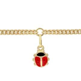 trendor 21576 Girls' Ladybug Charm Bracelet Gold Plated 925 Sterling Silver