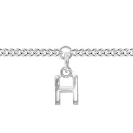 trendor 21590-H Mädchen-Armband mit Buchstabe H 925 Silber Rhodiniert