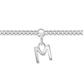 trendor 21590-M Mädchen-Armband mit Buchstabe M 925 Silber Rhodiniert