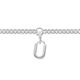 trendor 21590-U Mädchen-Armband mit Buchstabe U 925 Silber Rhodiniert