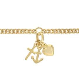 trendor 21621 Girls' Bracelet Faith, Love, Hope 925 Sterling Silver Gold Plate